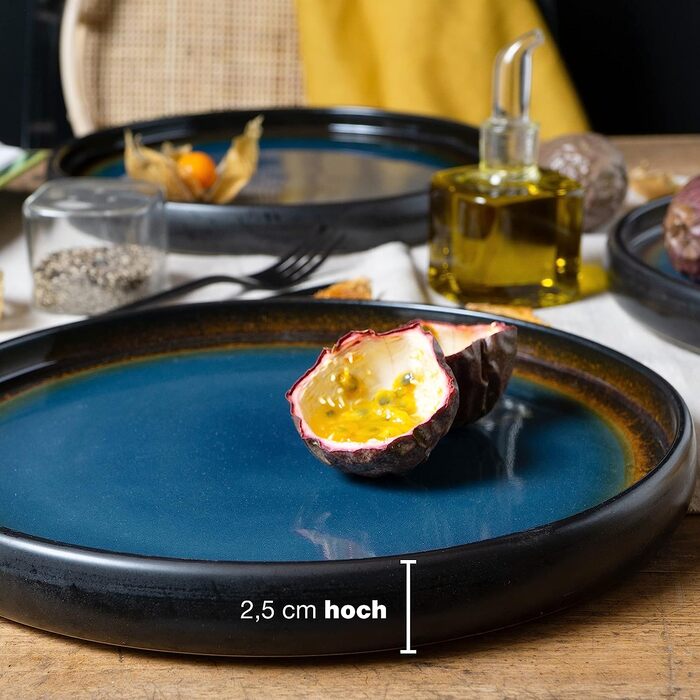 Набор из 4 тарелок 26 см Blue Solid Moritz & Moritz