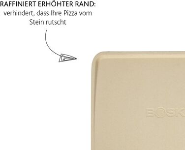 BOSKA Камень для пиццы 32 х 40 х 2 см бежевый кордиерит Deluxe BOSKA