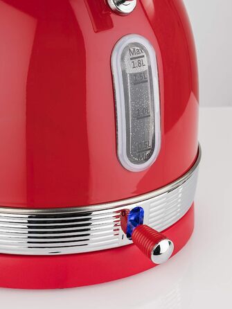 Электрический ретро чайник со свистком 1.8 л 2200 Вт, красный ‎20667 ‎Korona