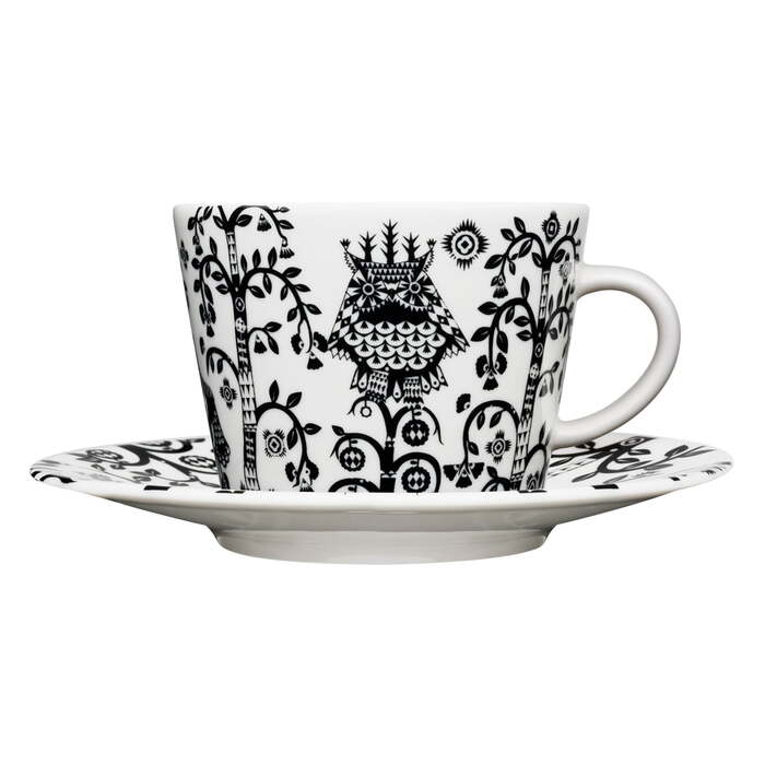 Блюдце к чашке для кофе Ø 15 см черно-белое Taika Iittala