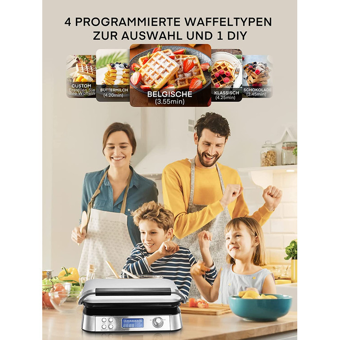 Вафельница c антипригарным покрытием 1600 Вт Thermal Pro FOHERE