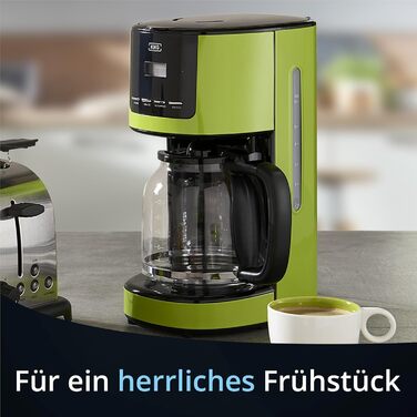 KHG Кофемашина капельная на 12 чашек 1,5 л сталь/стекло/пластик Lime KHG