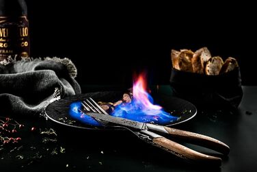 Набор вилок для стейка с футляром 6 предметов Oak Wood Luxury Line Laguiole