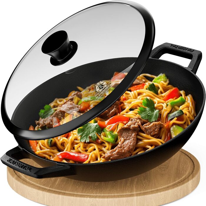 KAISERTAL Вок-сковорода с крышкой 32 х 9 см/4,6 л чугун KAISERTAL