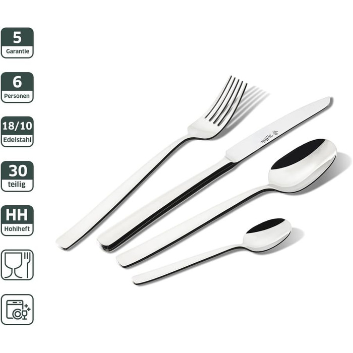 Набор столовых приборов 30 предметов Como 8000 Paul Wirths