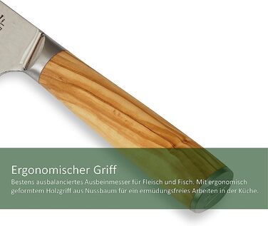 Профессиональный поварской нож из настоящей японской дамасской стали с рукояткой из оливкового дерева 18 см Wakoli Oribu Nakiri