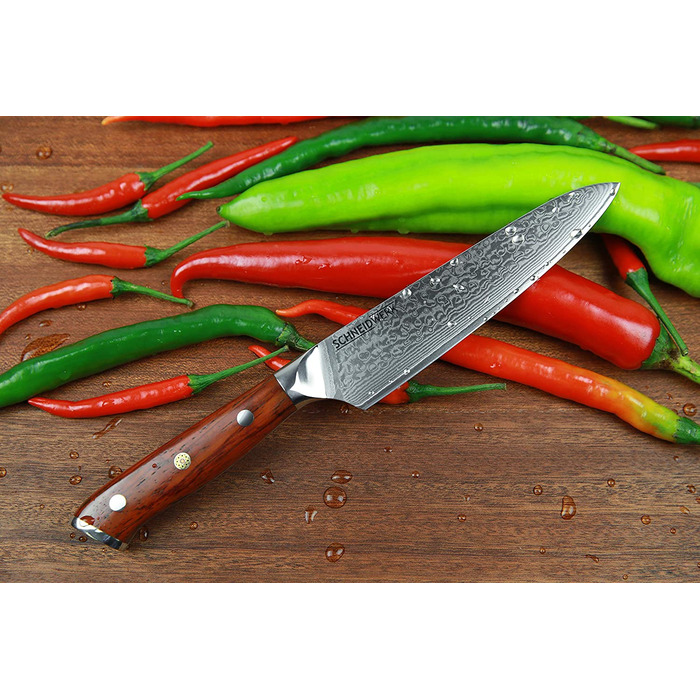 Поварской нож из дамасской стали 13 см SCHNEIDWERK