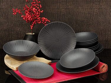 Набор тарелок из керамогранита 22 см 10 предметов CreaTable