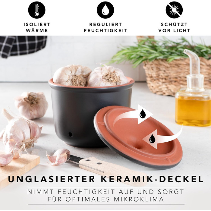 Горшок для чеснока 0,6 л Black Römertopf