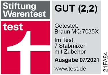Ручной блендер Braun MultiQuick 7 MQ 7035X / 1000 Вт / 3 предмета / измельчитель 500 мл / стакан 600 мл / нержавеющая сталь