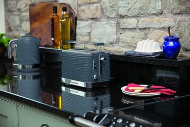 Тостер Russell Hobbs Inspire / на 2 ломтика / с насадкой для булочек / 6 ступеней / функция размораживания и разогрева