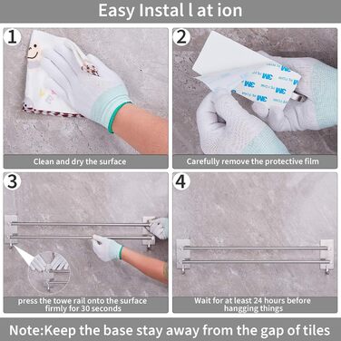 Вешалка для полотенец с 2 крючками 43,5 см ‎JS