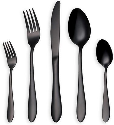 Набор столовых приборов 30 предметов Black HOMQUEN