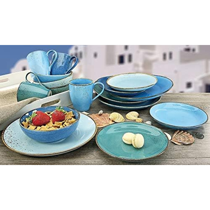 Столовый сервиз на 4 человека 16 предметов Nature Collection Aqua 20063 CreaTable