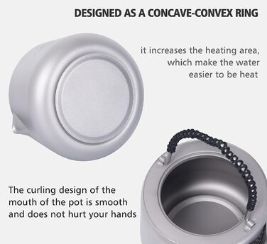Титановый чайник iBasingo 1,4 л с фильтром