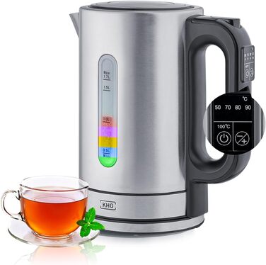 KHG Электрочайник 1,7 л 2200 Вт нержавеющая сталь WK-1703 ES KHG