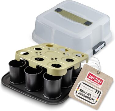 Форма для выпечки краффина на 9 порций с крышкой Zenker