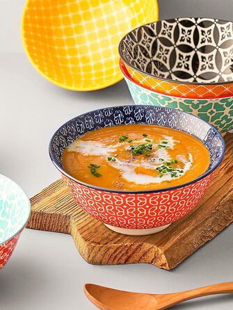 Набор глубоких тарелок 0,68 л 6 предметов Vibrant Colour DOWAN