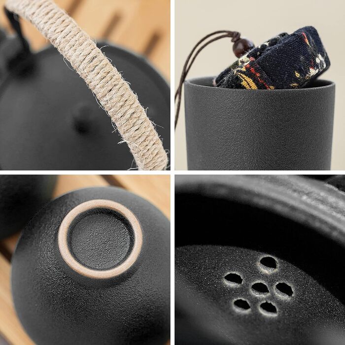 Fanquare Чайный сервиз в японском стиле с дорожной сумкой Fanquare