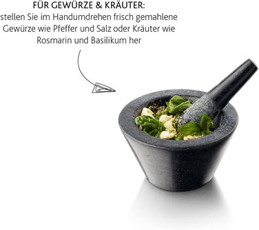 Ступка с пестиком 18 см чёрная BOSKA