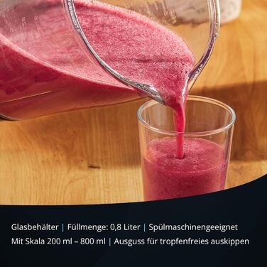 KHG Мини-блендер 33,5 х 14,5 см 250 Вт стекло/сталь Cream KHG