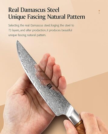 Набор из 4 ножей для стейка из дамасской стали XINZUO