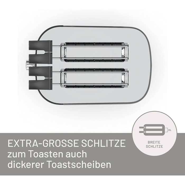 Тостер Imetec TostaMaxi / 600 Вт / на 2 ломтика / 10 ступеней поджаривания / лоток для крошек