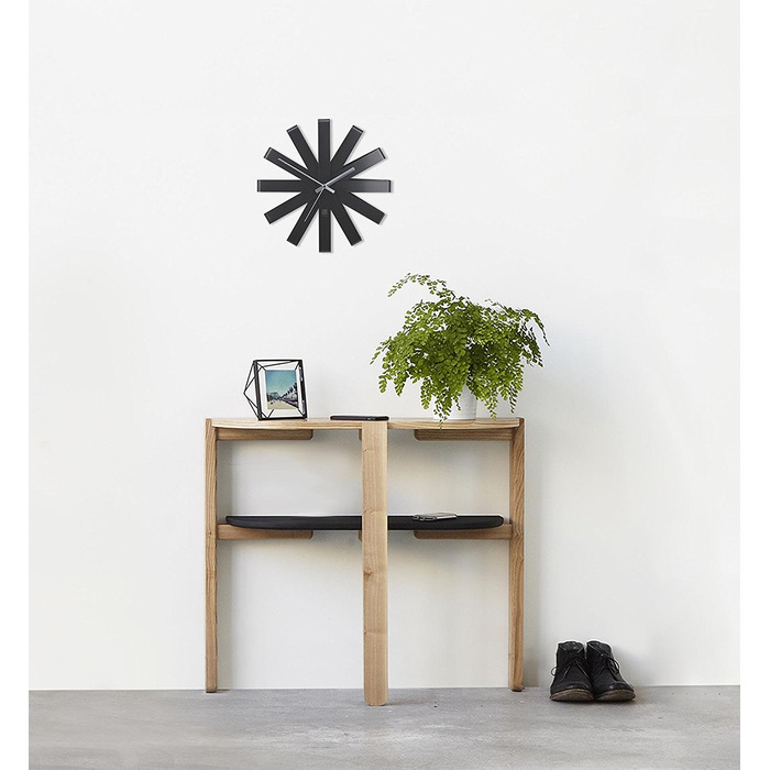 Настенные часы 31,2x31x6,9 см металлик Ribbon Wanduhr Umbra