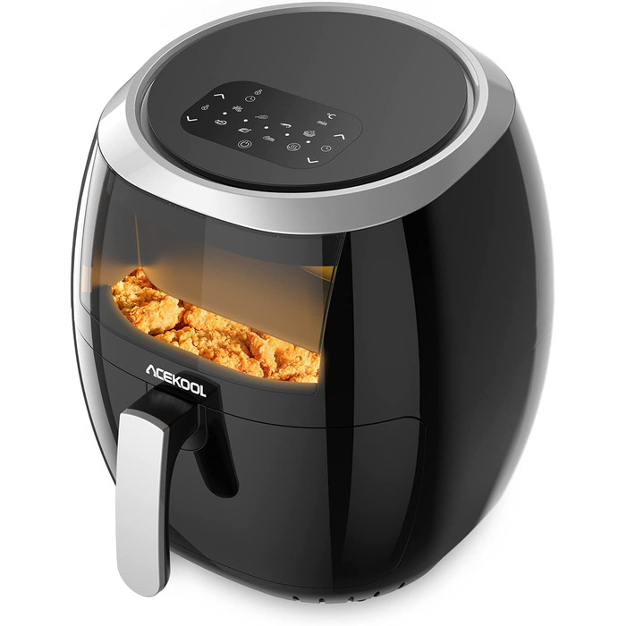 Фритюрница Acekool / 8 л / 1800 Вт / с прозрачным окном / 8 программ