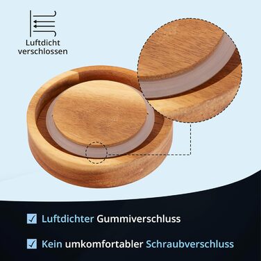 KHG Набор банок для хранения лука и чеснока керамика/бамбук White KHG