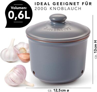 Горшок для чеснока 0,6 л Grey Römertopf