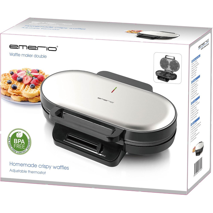 Двойная вафельница 1200 Вт Emerio