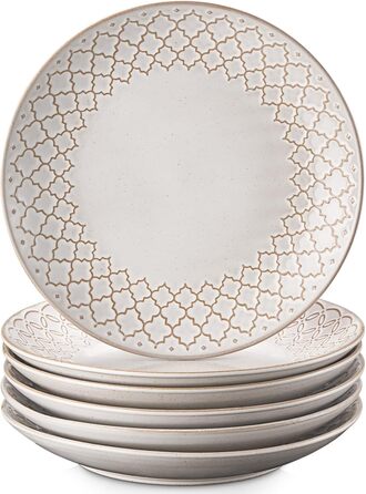 Набор десертных тарелок 22 см 6 предметов Vintage White DOWAN