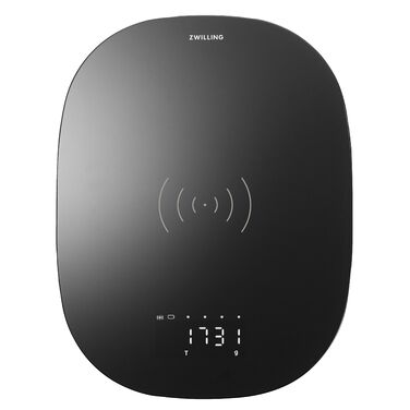 Весы кухонные цифровые с беспроводной зарядкой 24,5 х 18,8 х 2 см Black Enfinigy Zwilling