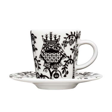 Блюдце к чашке для кофе Ø 15 см черно-белое Taika Iittala