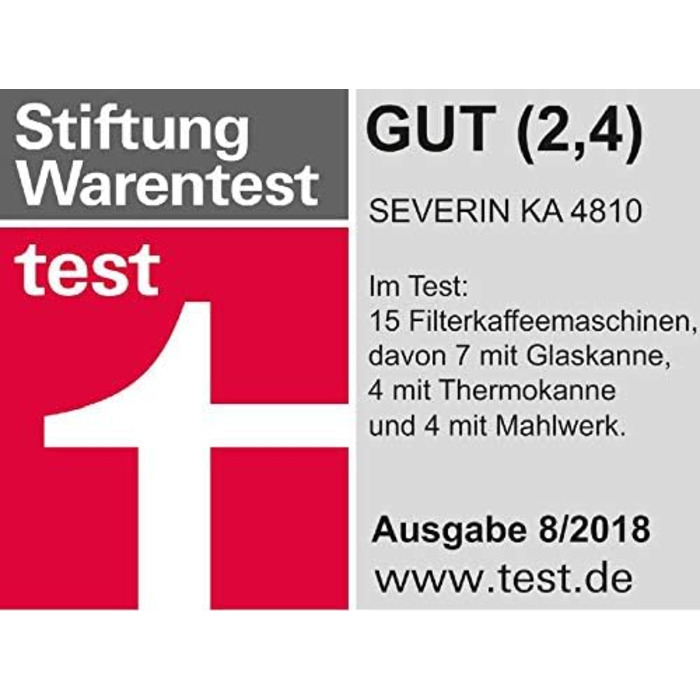 Кофеварка 1000 Вт, 220 В SEVERIN