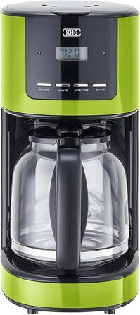 KHG Кофемашина капельная на 12 чашек 1,5 л сталь/стекло/пластик Lime KHG