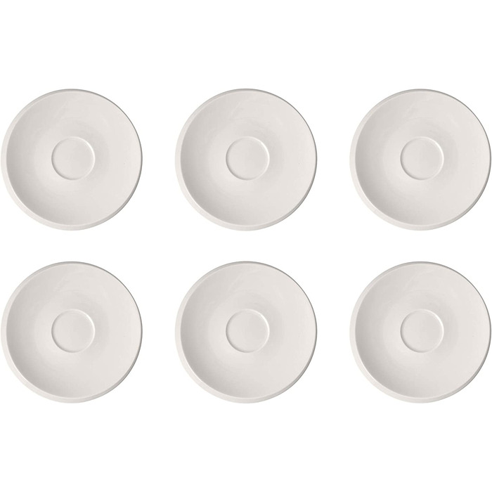 Фарфоровое кофейное блюдце Villeroy & Boch New Moon, 17 см, 6 шт.