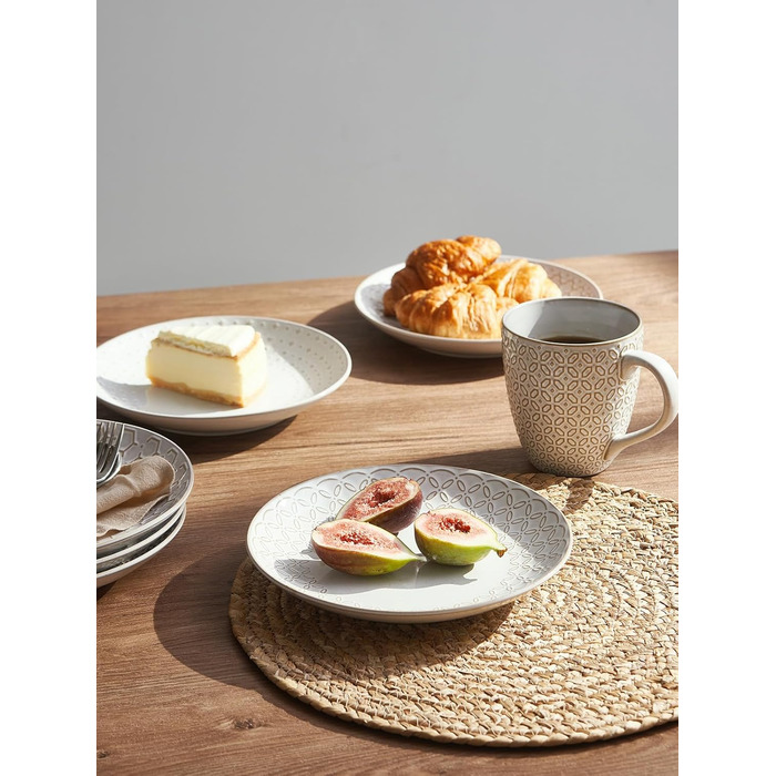 Набор десертных тарелок 22 см 6 предметов Vintage White DOWAN