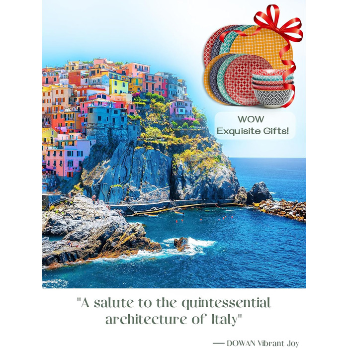 Набор керамической посуды 12 предметов Colourful Flowers DOWAN