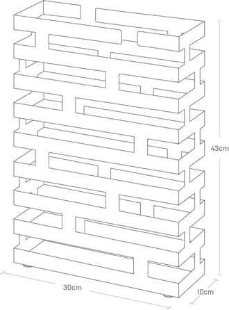 Подставка для зонтов 43 x 30 x 10 см White BRICK Yamazaki