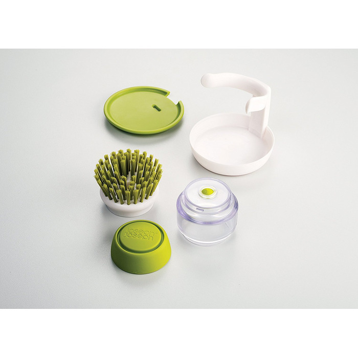 Щетка для мытья посуды с дозатором моющего средства серая Palm Scrub Joseph Joseph