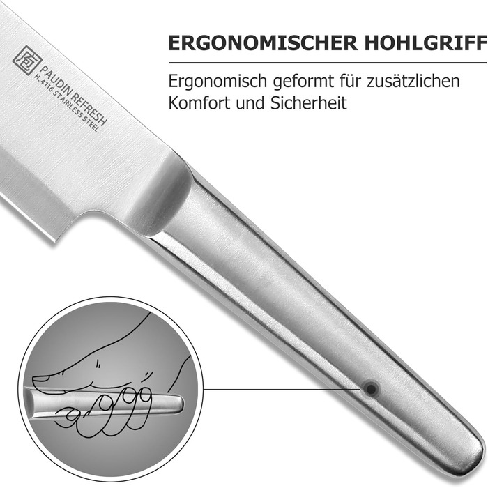 Набор кухонных ножей из нержавеющей стали 5 предметов PAUDIN