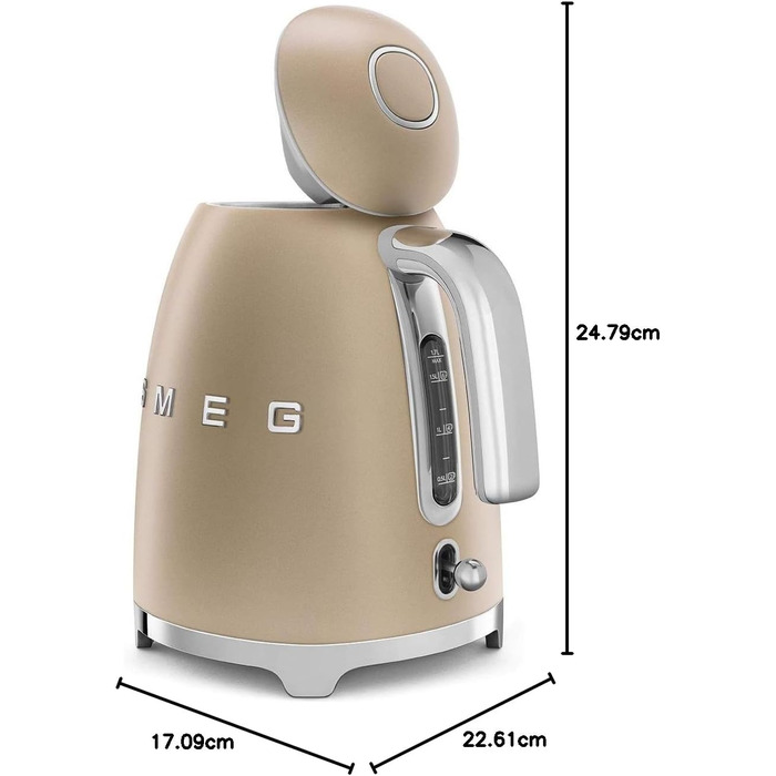 Электрочайник 1,7 л Champagne Smeg