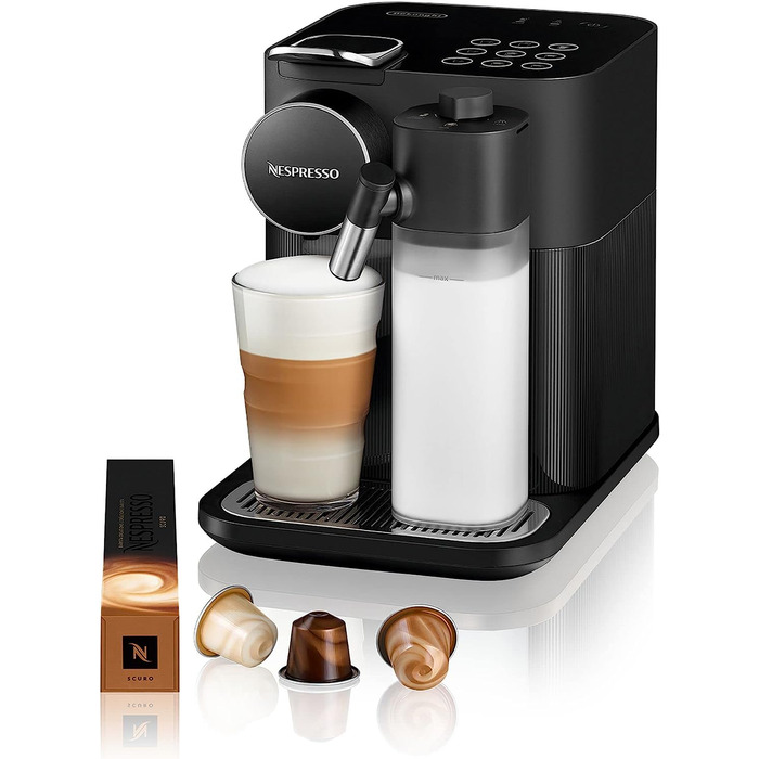 Кофемашина капсульная 1400 Вт EN640.B Black Nespresso Gran Lattissima De'Longhi