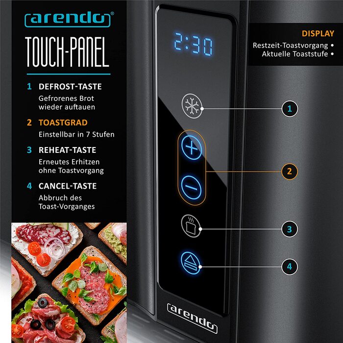 Тостер на 4 ломтика 1500 Вт Arendo