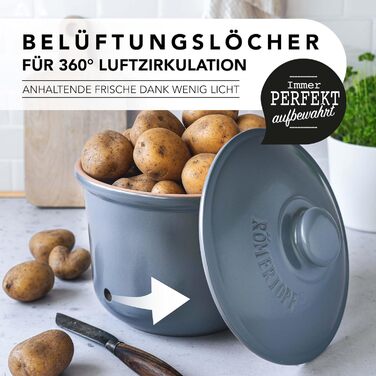 Горшок для хранения 5,5 л Grey Maxi Plus Römertopf