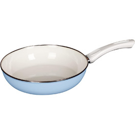 Сковорода из стеклокерамики 2.2 л 28 см, эмалированная, голубая Riess 0057-032