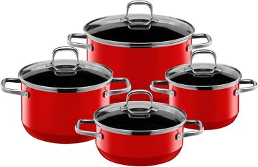 Набор кастрюль 4 предмета Red Elegance Line Silit