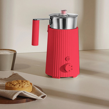 Вспениватель молока 0,35 л, красный Plissé Alessi